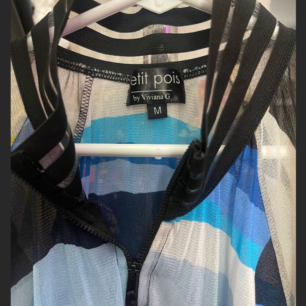 Petit Pois (Viviana G)- Geometric Combo Color Bomber Jacket - Picture 2 of 6